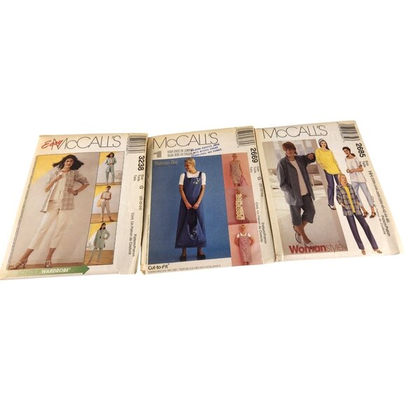McCalls Easy Womens Sewing Patterns Lot 3238 2669 2685 Misses Sizes G & HH - Picture 1 of 10